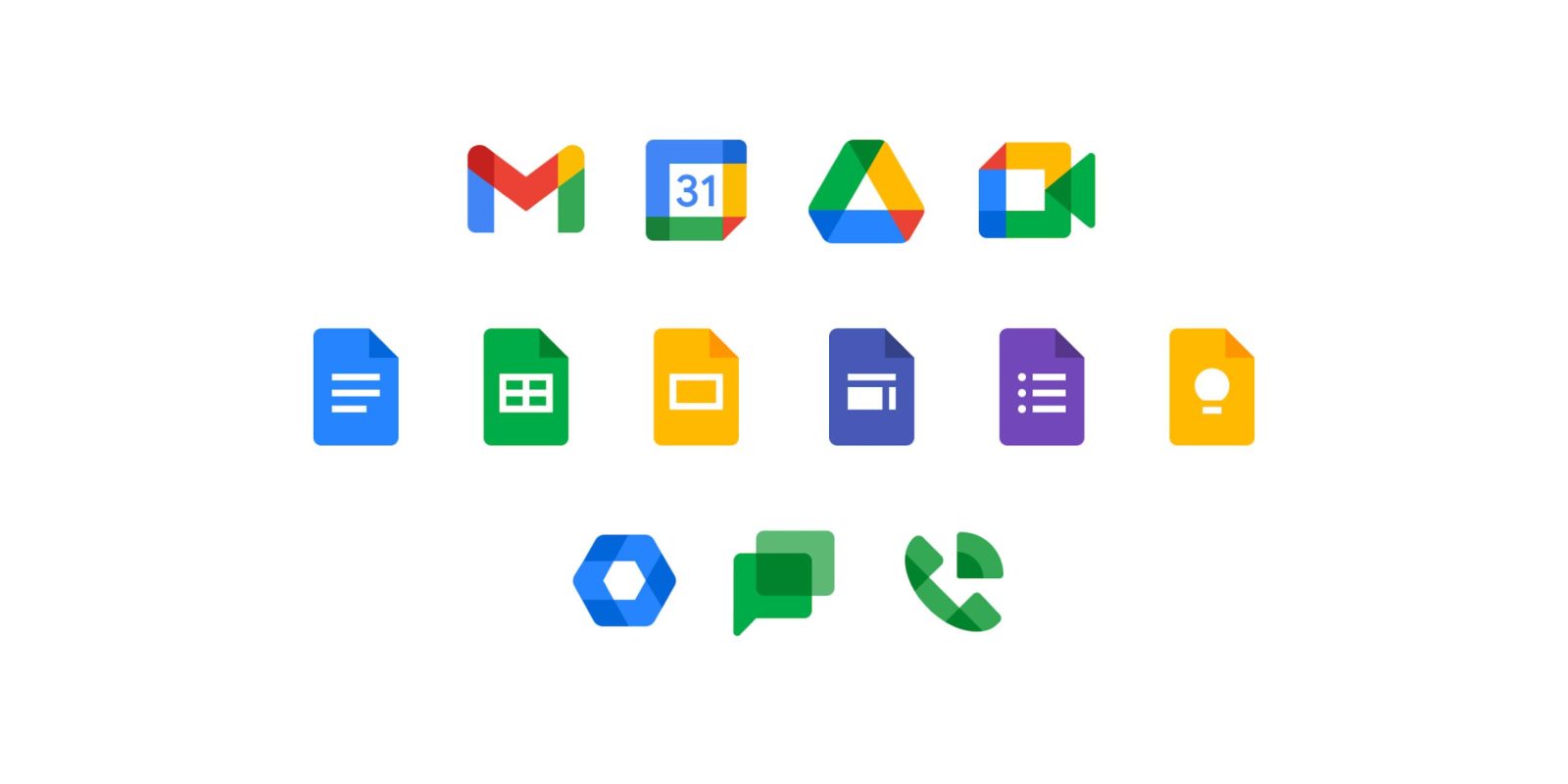 Google Workspace New Logos