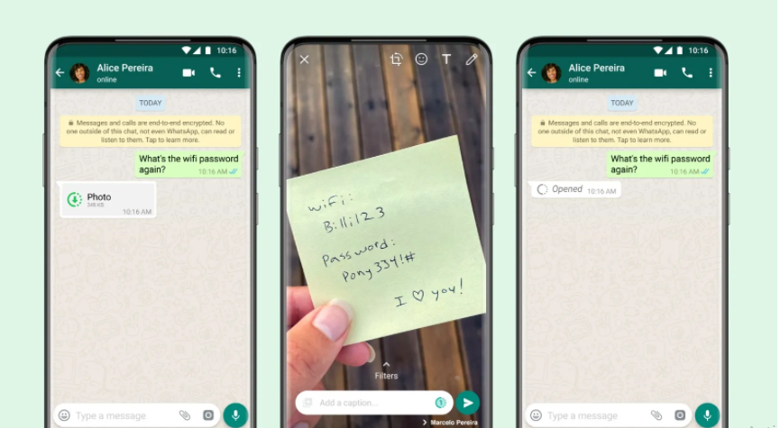 WhatsApp View once featue